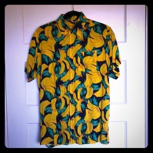 Hawaiian style banana shirt
